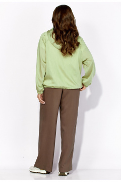 Брюки, куртка, топ TAiER 1431 оливка/шоколад - фото 4