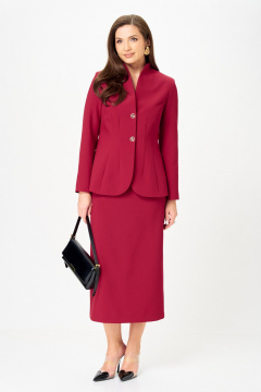 Жакет, юбка LeNata 20549 бордо - фото 4
