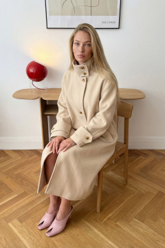 Пальто Lokka 1833 бежевый - фото 5
