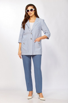 Блуза, брюки, жакет Tensi 371 джинс - фото 3