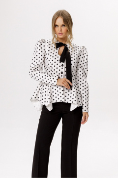 Жакет PiRS 6648 горохи_на_белом_фоне - фото 2