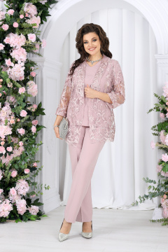 Блуза, брюки, кардиган Ninele 6109 пудра - фото 5