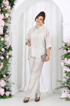 Блуза, брюки Ninele 7497 светло-бежевый - фото 5