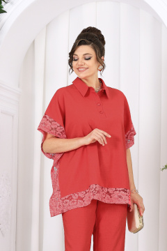 Блуза, брюки Ninele 7525 красный - фото 2