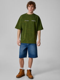 Футболка Mark Formelle 111883/25-ОБР5436П-0 ACID_WASH_т.зеленый_печать_009.2_Эйсид_1_сл_на_по - фото 1