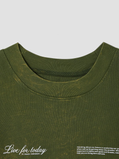 Футболка Mark Formelle 111883/25-ОБР5436П-0 ACID_WASH_т.зеленый_печать_009.2_Эйсид_1_сл_на_по - фото 4