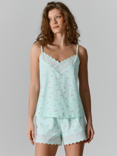 Топ, шорты Mark Formelle 592400/25-40210ПП-16 цветы_на_мятном - фото 1