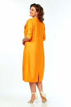 Платье Ольга Стиль С-1014 оранжевый - фото 4