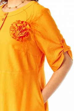 Платье Ольга Стиль С-1014 оранжевый - фото 3