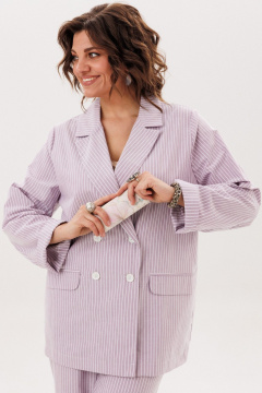 Брюки, жакет Anelli 1838 лавандовый-ритм - фото 3