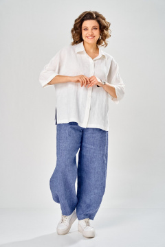 Брюки, рубашка Диомант 2157 джинс_синий - фото 2