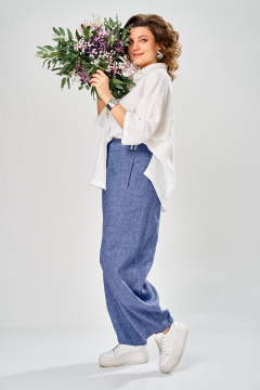 Брюки, рубашка Диомант 2157 джинс_синий - фото 5