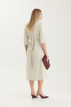Платье Elady 4712 молочный_клетка - фото 4