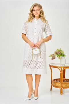 Платье AVA fashion М-188 молочный - фото 1