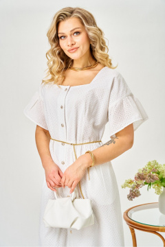 Платье AVA fashion М-190 молочный - фото 5