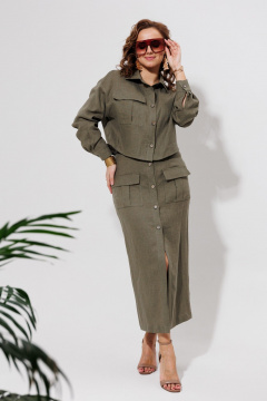 Жакет, юбка Galean Style 970.1 хаки - фото 1