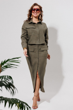 Жакет, юбка Galean Style 970.1 хаки - фото 4