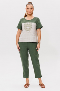 Блуза, брюки Galean Style 977.1 зеленый - фото 2