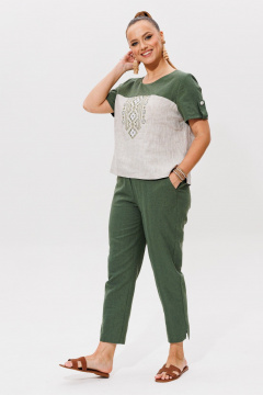Блуза, брюки Galean Style 977.1 зеленый - фото 3