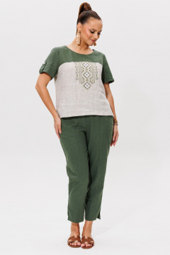 Блуза, брюки Galean Style 977.1 зеленый - фото 4