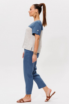 Блуза, брюки Galean Style 977.1 синий - фото 2