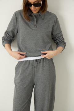 Джемпер Luitui R5073 серый - фото 4