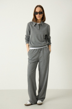 Джемпер Luitui R5073 серый - фото 3