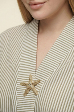 Блуза, брюки, брошь, топ Deesses 3163 - фото 3