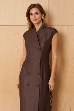 Платье Панда 124880 коричневый - фото 3