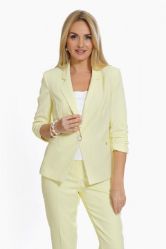 Брюки, жакет, топ Alani Collection 2534 лимонный - фото 4