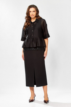 Блуза, платье KaVaRi 8062 черный - фото 5