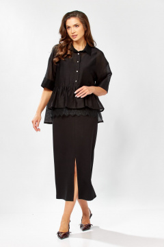 Блуза, платье KaVaRi 8062 черный - фото 4