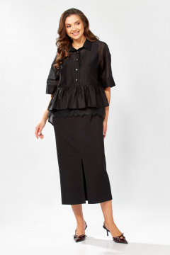 Блуза, платье KaVaRi 8062 черный - фото 3