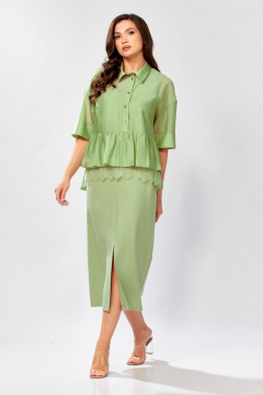 Блуза, платье KaVaRi 8062.2 олива - фото 2