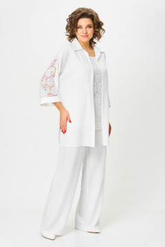 Брюки, жакет, топ Svetlana-Style 2025 молочный - фото 3