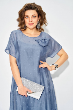 Платье Liliana 1524 сине-голубой - фото 3