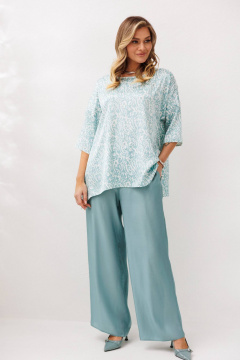 Блуза, брюки Anastasia 1341 бирюзовый - фото 1