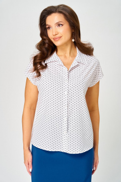Блуза LeNata 12550 горох - фото 3