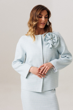 Жакет, юбка Ларс Стиль 1208 голубой - фото 2