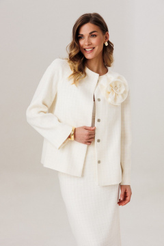 Жакет, юбка Ларс Стиль 1208/1 молочный - фото 2