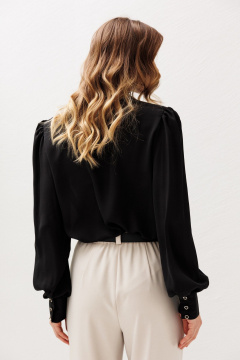 Блуза, брюки Ларс Стиль 1223 жемчужно-черный - фото 3