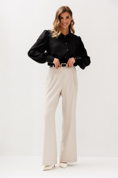 Блуза, брюки Ларс Стиль 1223 жемчужно-черный - фото 1