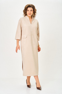 Платье ANASTASIA MAK 1319 песочный - фото 2