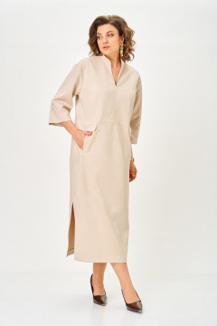 Платье ANASTASIA MAK 1319 песочный - фото 4