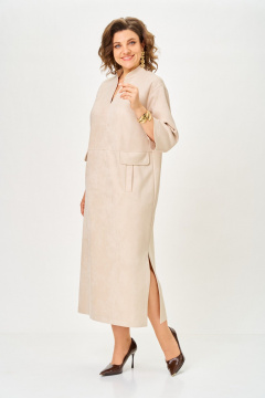 Платье ANASTASIA MAK 1319 песочный - фото 3
