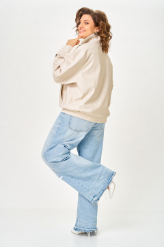 Куртка ANASTASIA MAK 1322 бежево-жемчужный - фото 5