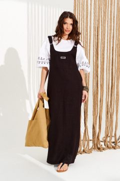 Сарафан ELLETTO 11127 коричневый - фото 1