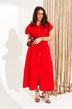 Платье ELLETTO 11138 красный - фото 3