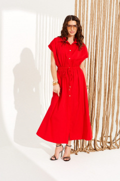 Платье ELLETTO 11138 красный - фото 1