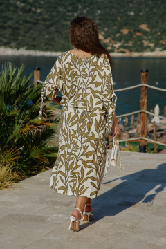 Блуза, юбка Vittoria Queen 27833 молочный-хаки_принт - фото 3